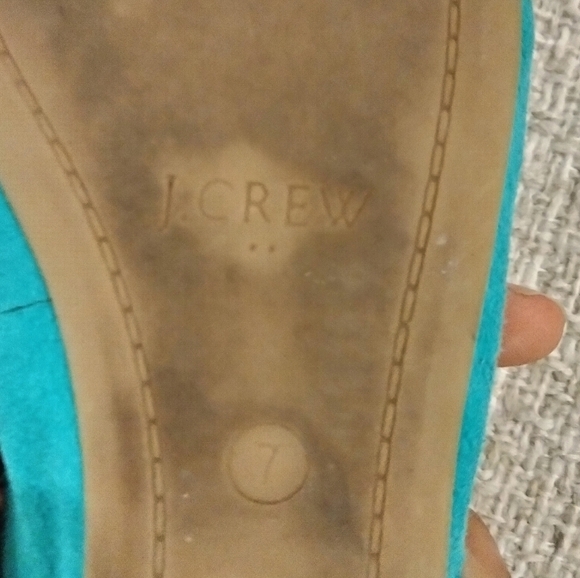 J.Crew Teal Suede Ballet Flats - Picture 7 of 7